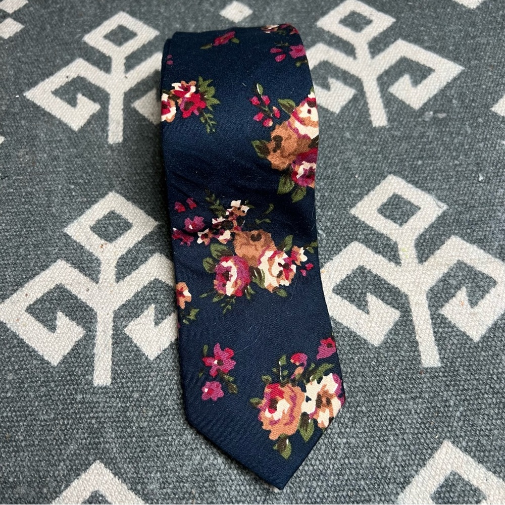 Floral Patterned handmade  Tie